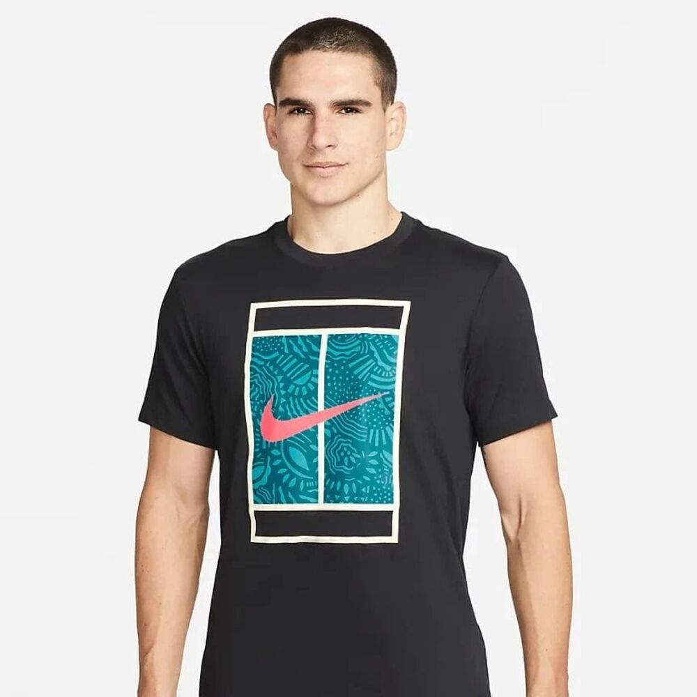 Nike Men's Dri-Fit Vibrant Court Tennis Sweat Wicking T-Shirt L